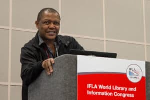Eddy Maepa, executive director for core programs at the National Library of South Africa in Pretoria, discusses his library's efforts to comply with the United Nations' Sustainable Development Goals.