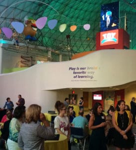 Librarians network and play at an after-hours event at The National Museum of Play at The Strong.