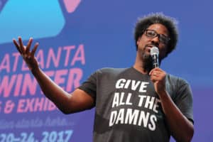 W. Kamau Bell addresses the audience as the opening speaker at the 2017 American Library Association Midwinter Meeting & Exhibits