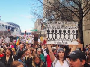 Scenes for the Women's March in Atlanta.