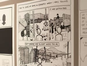 Graphic novel projects, such as the "Amira In America" one at University of Maryland, can be a therapeutic way to reach refugees and asylum seekers who may have experienced trauma. <span class="credit">Photo: Rebecca Lomax/American Libraries</span>