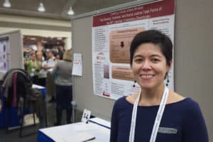 Michelle Baildon, collections strategist for arts and humanities and a science, technology, and society librarian, presented a poster March 23 at ACRL titled “Creating a Social Justice Mindset.”