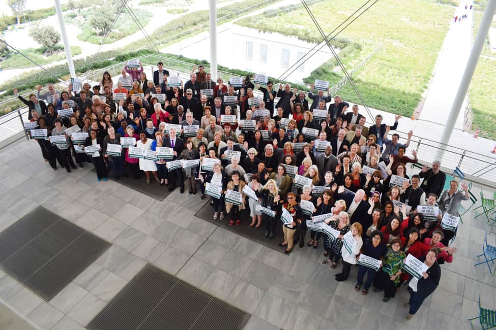 Attendees at the International Federation of Library Associations and Institutions Global Vision Workshop, April 4-5, in Athens, Greece.