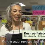 Desirée Fairooz in a 2013 screenshot from a video for Arlington (Va.) Public Library's Columbia Pike branch.