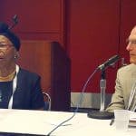 Geraldine Edwards Hollis of the Tougaloo Nine with attorney and artist Michael Crowell