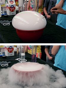 Popping a bubble in Potions Class at Potter Faire Akron <span class ="credit">Photo: Patricia Marsh</span>