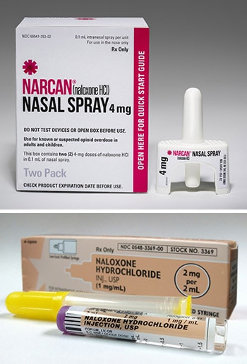 Naloxone is available in nasal-spray form or as an injectable.