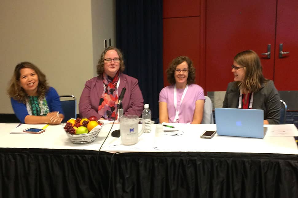 (L-R): Regina Gong, Nina Exner, Merinda McLure, Sarah Crissinger