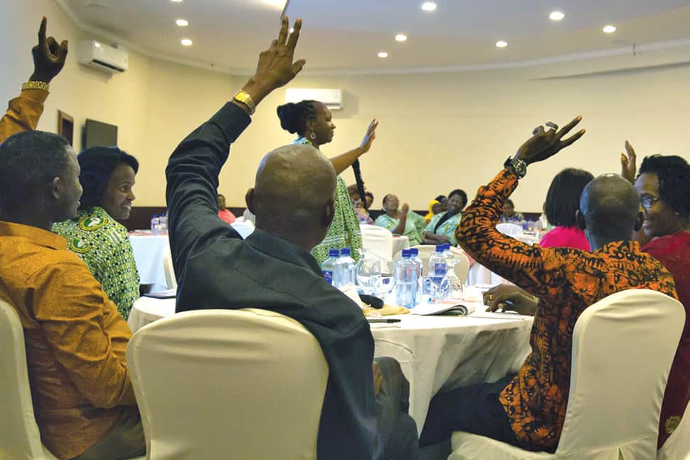 African librarians at a leadership training event in Mahé, Seychelles. Photo: Darren Hoerner.