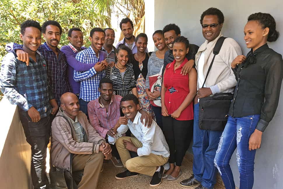 Joan Petit’s first-year information science graduate students at Jimma University in Ethiopia. Photo: Joan Petit.