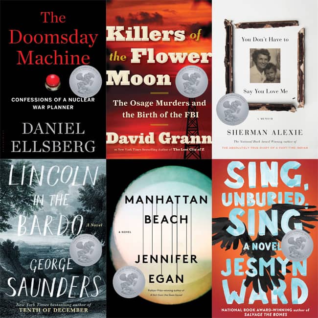Covers of the 2018 Carnegie Medals Shortlist books
