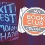 Cover of Exit West by Mohsin Hamid and Book Club Central logo