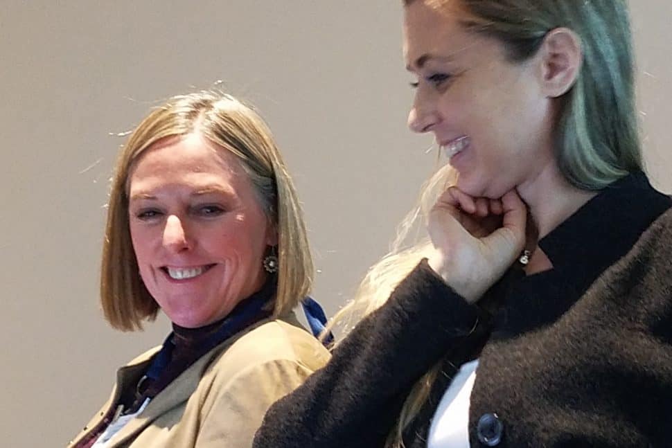 Lecia Barker (left), senior research scientist at the the National Center for Women and Information Technology, and Nicky Rigg (right), Google's computer science education manager, were two of the presenters at "Creating Inclusive CS/Coding Programs for Youth," sponsored by ALA's Office for Information Technology Policy.