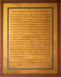 Mission of a University by N. B. Zane, text by Frederick G. Young
