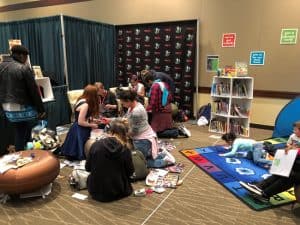 The pop-up library at Emerald City Comic Con. Photo: Amie Wright