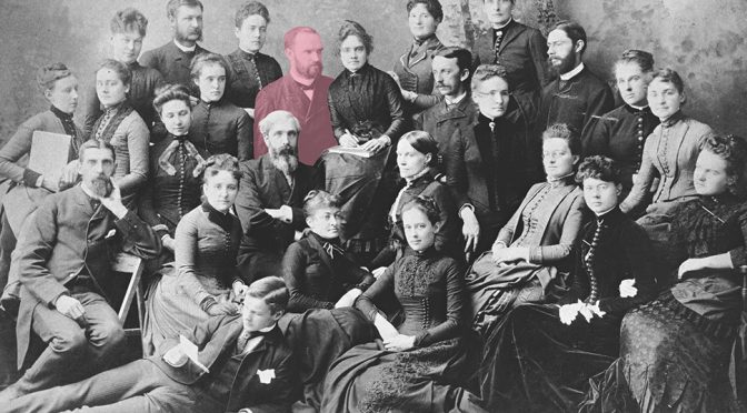 Melvil Dewey with the 1888 class of the School of Library Economy at Columbia College, New York City. Photo: ALA Archives