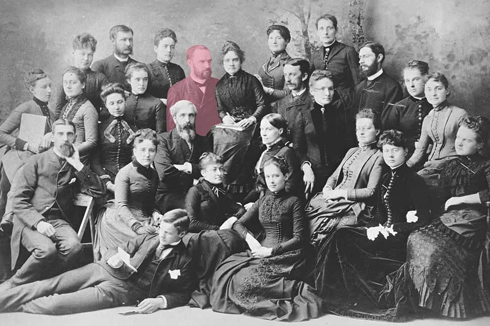 Melvil Dewey with the 1888 class of the School of Library Economy at Columbia College, New York City. Photo: ALA Archives