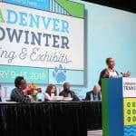 Emily Knox speaks at the Midwinter President’s Program. Photo: Cognotes