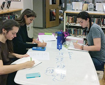 Francis W. Parker School in Chicago created whiteboards on tabletops