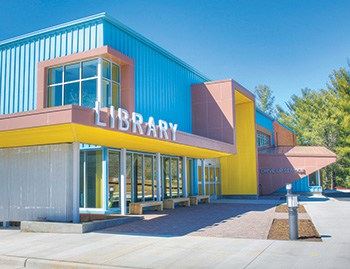 Jefferson-Madison Regional Library’s Northside branch in Charlottesville, Virginia, was once a building supply store.