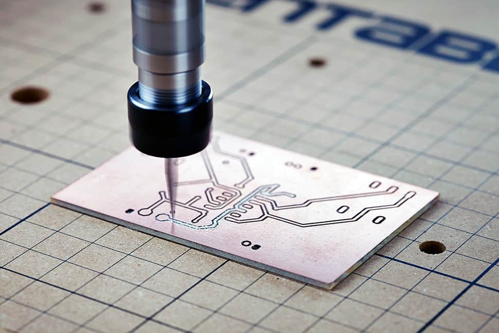 Carvey uses CNC technology to mill wood, plastic, circuit boards, and other materials.