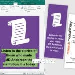 April Aultman Becker, dean of library and research technologies at Sul Ross State University in Alpine, Texas, used Microsoft Publisher to design this series of bookmarks in her previous role as education coordinator at Houston’s MD Anderson Cancer Center Research Medical Library.