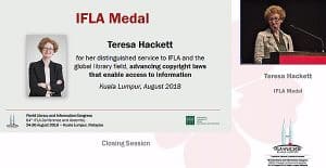 IFLA Medal winner Teresa Hackett