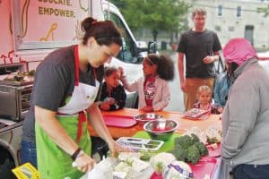 Mobile food programs, like this one at Camden County (N.J.) Library System, are teaching food literacy and delivering nutritious meals in food deserts. Photo: Camden County (N.J.) Library System