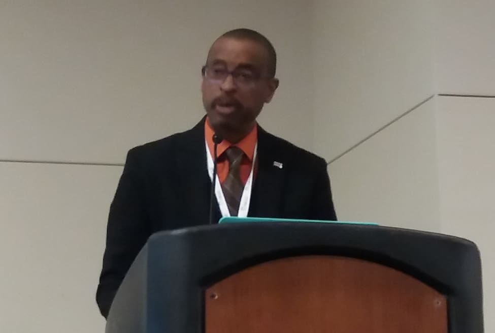 Poet, educator, and activist E. Ethelbert Miller delivers the Closing Session keynote at the third National Joint Conference of Librarians of Color in Albuquerque, New Mexico, on September 30.