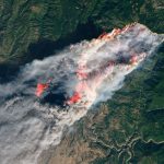 The Camp Fire in Northern California, as viewed by NASA's Landsat 8 on November 8. Photo: NASA