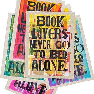 Book Lovers Never Go to Bed Alone poster (Credit: art by Kennedy Prints; photography by Carly Piersol for 20x200)
