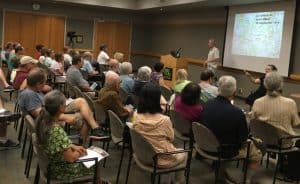 Colonel (USAF ret.) Terrence Finnegan presents “The Great War’s Impact on Aviation: The Third Dimension Ascends” at Sacramento (Calif.) Public Library's Central branch in 2016 as part of its World War I centennial programming.