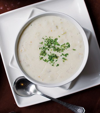 Clam chowder at Shuckers. 