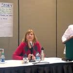 Betha Gutsche (seated) and Jennifer Peterson at the "Return to the Real" session, ALA Midwinter Meeting, Seattle.