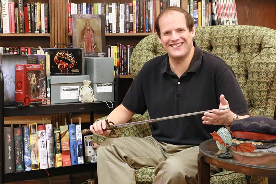 Jeremy Brett, curator of Texas A&M University’s Cushing Memorial Library and Archives's Science Fiction and Fantasy Research Collection.