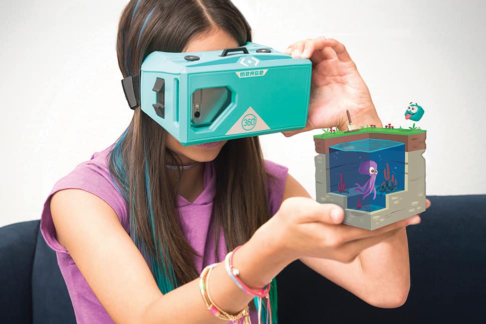 The MERGE Cube AR STEM toy works with a smartphone.