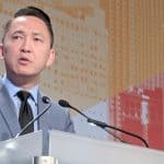 Author Viet Thanh Nguyen speaks to attendees April 11 at the Association of College and Research Libraries Conference in Cleveland. (Photo: Laurie DeWitt/Pure Light Images)