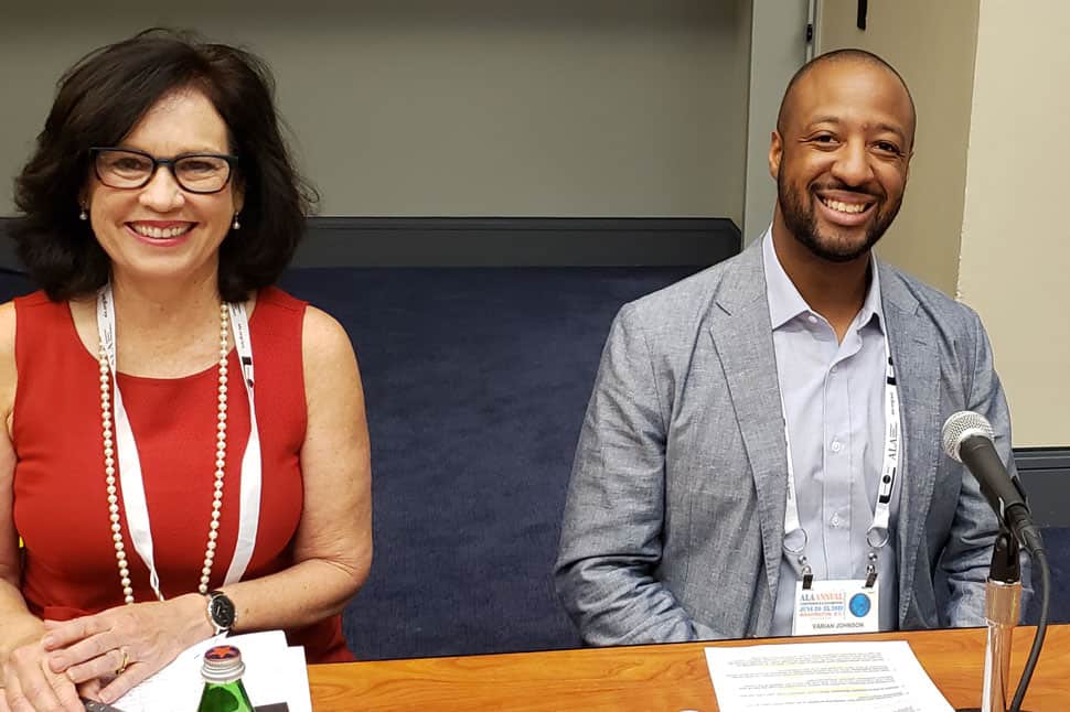 Authors Gennifer Choldenko and Varian Johnson