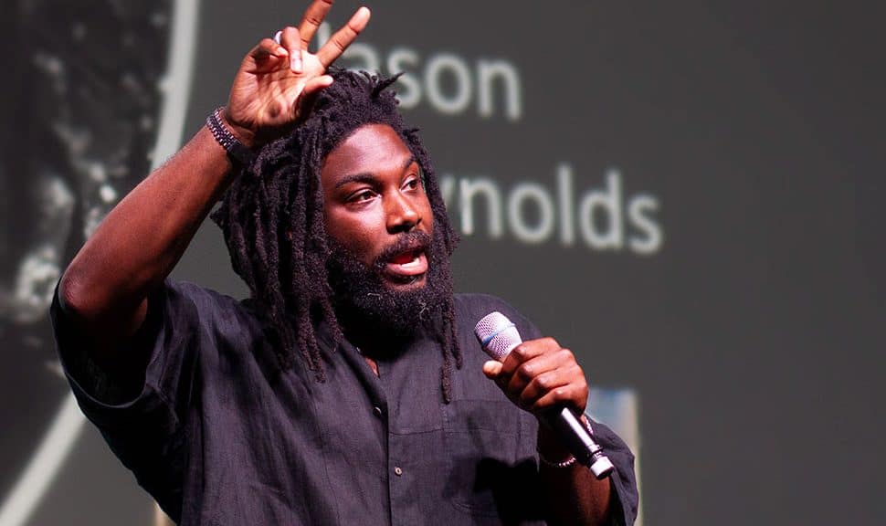Jason Reynolds speaking at the Opening General Session of the 2019 ALA Annual Conference
