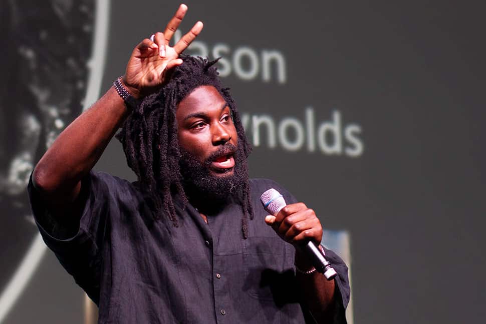 Jason Reynolds speaking at the Opening General Session of the 2019 ALA Annual Conference