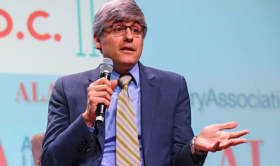 Journalist and author Mo Rocca speaks at the Closing Session at the ALA Annual Conference in Washington, D.C., on June 25.