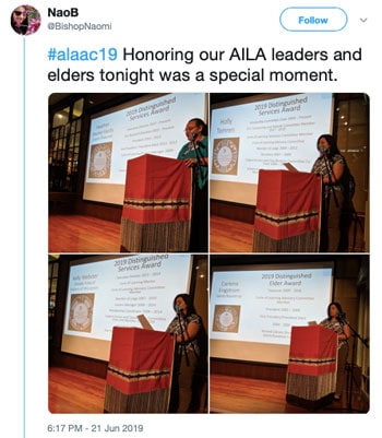 #alaac19 Honoring our AILA leaders and elders tonight was a special moment.