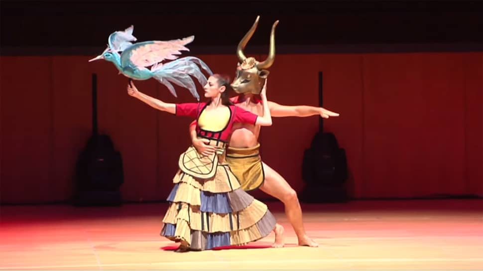 Dancers perform at the Opening Session of the International Federation of Library Associations and Institutions World Library and Information Congress in Athens August 25. (Screenshot of opening session livestream)