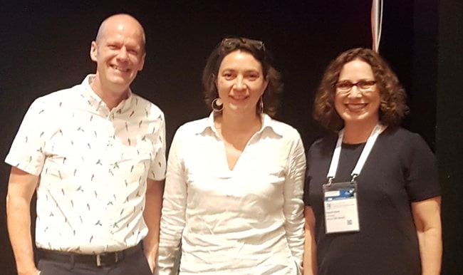 From left: Peter Collins, Perrine de Coëtlogon, and Sandy Hirsh