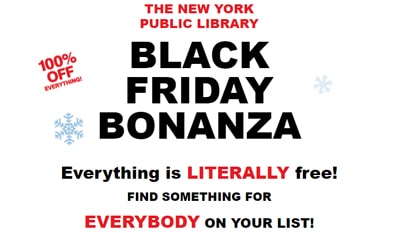 NYPL Black Friday email