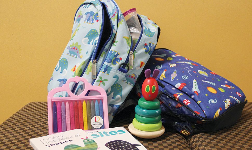 “Family kits”—children’s backpacks filled with age-appropriate activities—are available for checkout at University of Maryland Libraries. (Photo: University of Maryland)