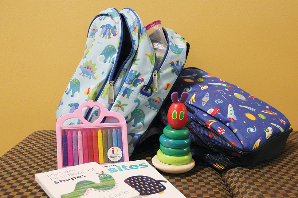 “Family kits”—children’s backpacks filled with age-appropriate activities—are available for checkout at University of Maryland Libraries. (Photo: University of Maryland)