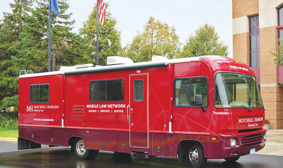 The Mobile Law Network RV visits two St. Paul (Minn.) Public Library branches per month. Photo: Mitchell Hamline School of Law