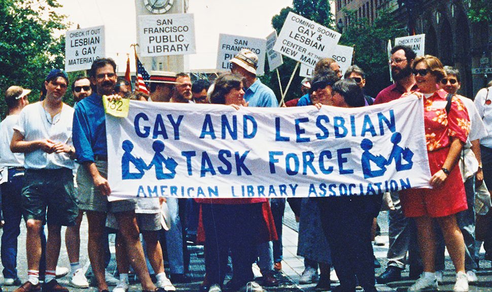 The ALA Gay and Lesbian Task Force ­marching in the 1992 San Francisco Pride parade.