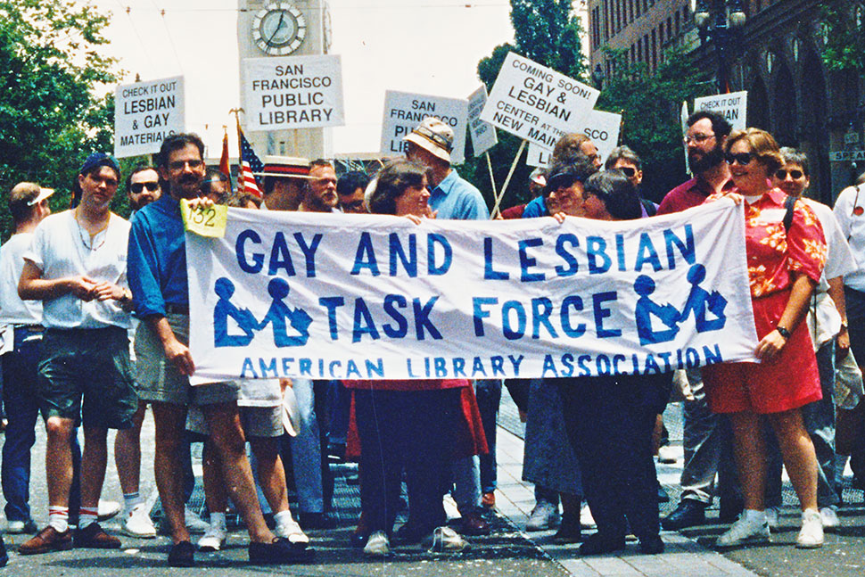 The ALA Gay and Lesbian Task Force ­marching in the 1992 San Francisco Pride parade.